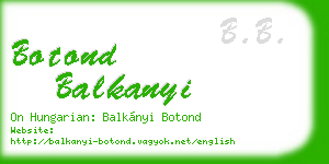 botond balkanyi business card
